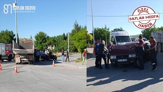 Kırşehir'in Boztepe ilçesinde saat 17:20 civarında maddi hasarlı kaza