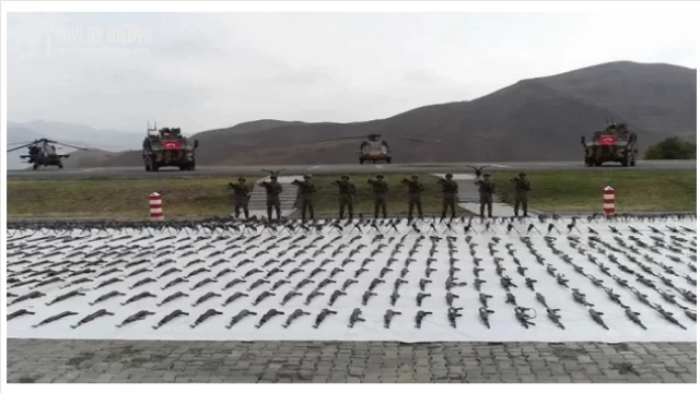 Pençe Kilit’te teröre büyük darbe! 1043 silah ele geçirildi