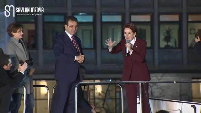 İmamoğlu ve Akşener Saraçhane'de halka seslendi