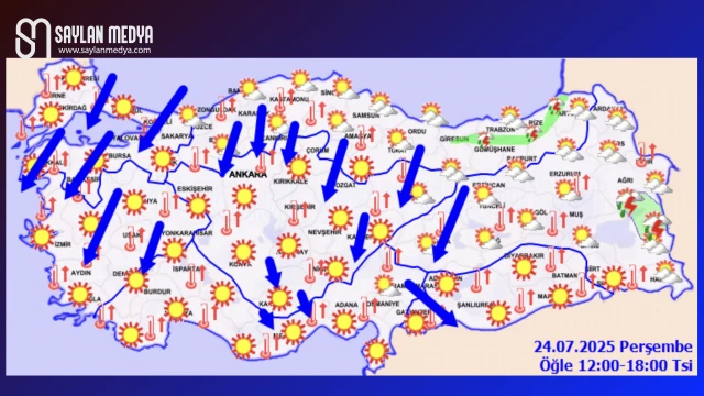 Türkiye'de bugün hava nasıl olacak... ESKİŞEHİR 38°C