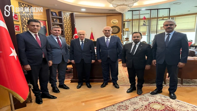 Yusuf Kanlı ve belediye başkanlarından Devlet Bahçeli’ye ziyaret