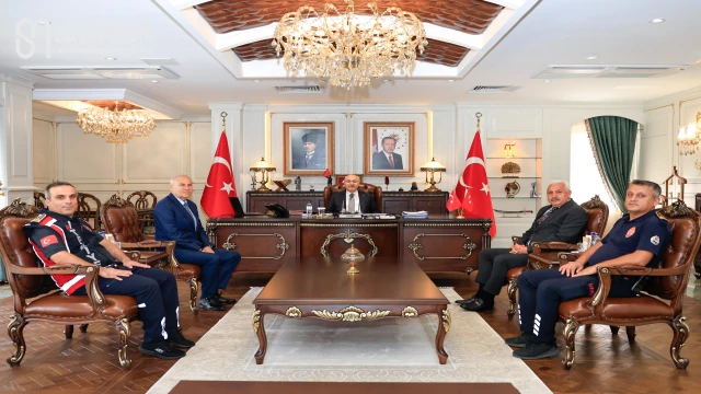 İTFAİYE HAFTASI ETKİNLİKLERİ KAPSAMINDA VALİ KÖŞGER’E ZİYARET