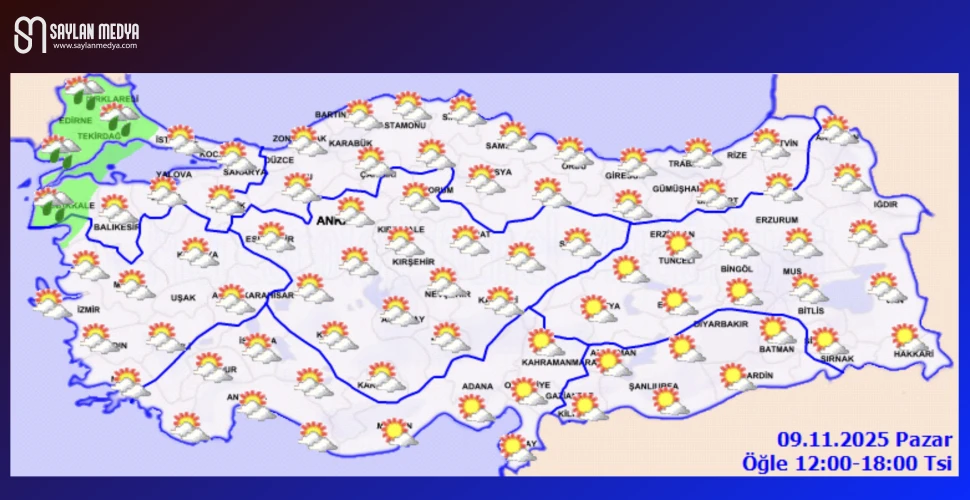 Türkiye'de bugün hava nasıl olacak... ADANA 30°C