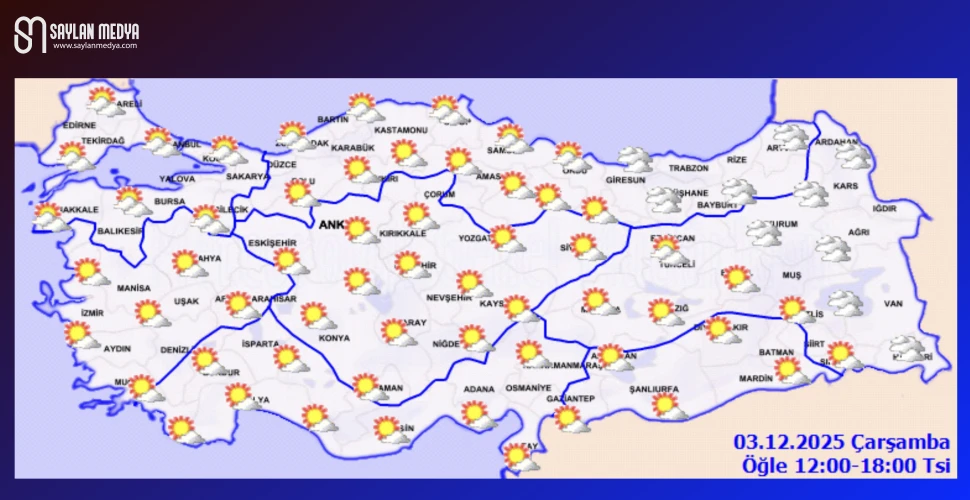 Türkiye'de bugün hava nasıl olacak... ADANA 22°C