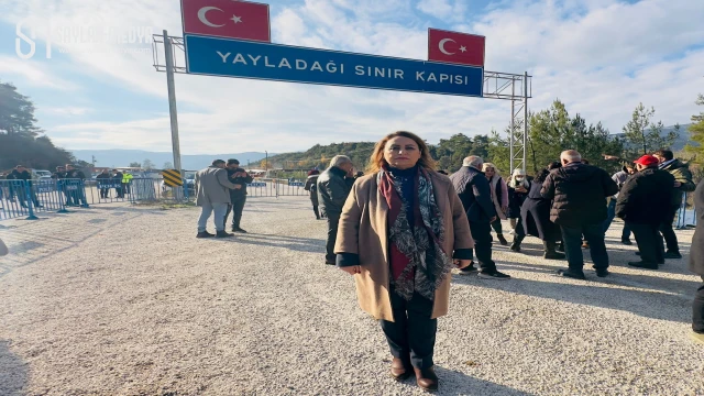 CHP’li Dr. Müzeyyen Şevkin, Yayladağı Sınır Kapısı’ndan Suriye’deki soykırımı protesto etti