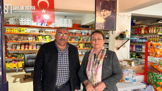 Müzeyyen Şevkin, bakkal esnaflarının derdini dinledi