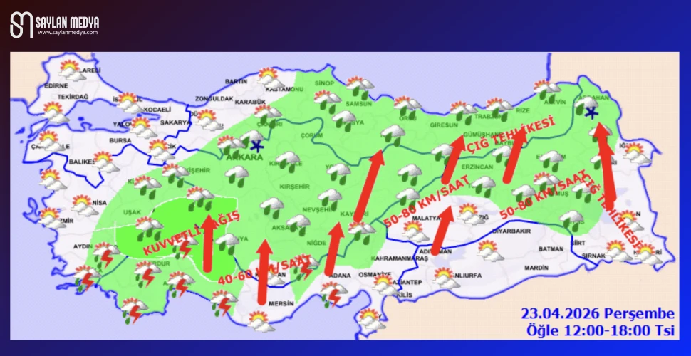 Türkiye'de bugün hava nasıl olacak... ADANA 23°C