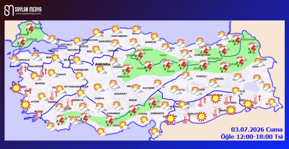 Türkiye'de bugün hava nasıl olacak... ADANA 34°C