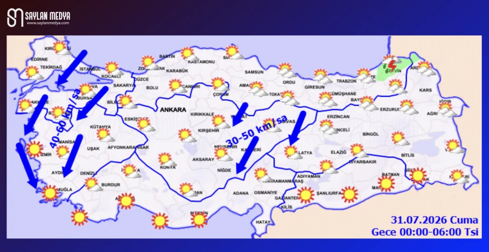Türkiye'de bugün hava nasıl olacak... ADANA 36°C