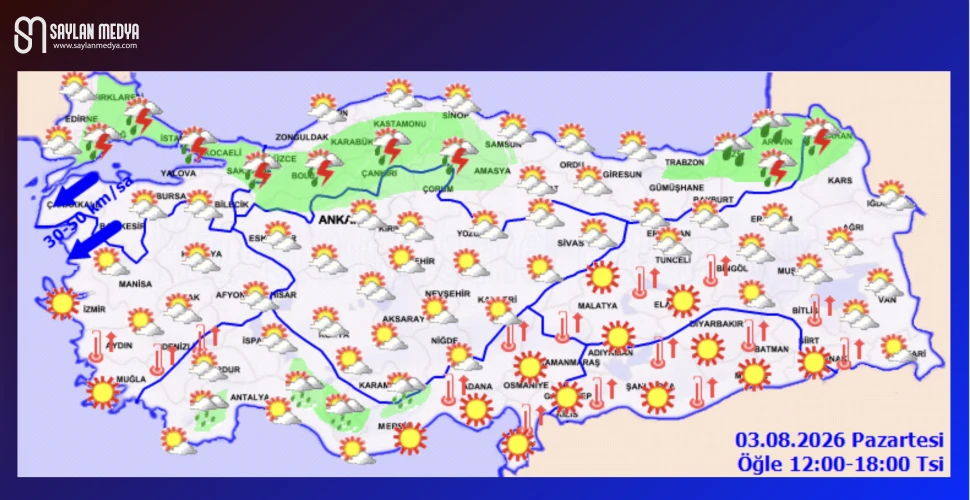 Türkiye'de bugün hava nasıl olacak... ADANA 35°C