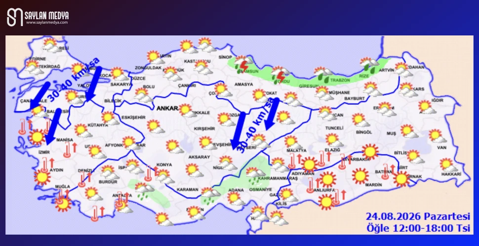 Türkiye'de bugün hava nasıl olacak... ADANA 36°C